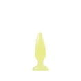 thumbnail image 1 of Firefly Pleasure Glow in the Dark TPE Crystal Anal Plug, Small, Yellow, 1 of 3