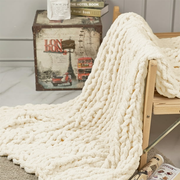 Cream chunky throw blanket hotsell