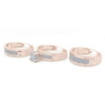 thumbnail image 2 of AFFY 0.40CT White Natural Diamond Wedding Trio Band Ring Set in 10k Rose Gold-13, 2 of 7