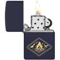 thumbnail image 4 of Zippo 46174 Campfire Design Navy Matte Windproof Pocket Lighter, 4 of 7