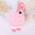 thumbnail image 2 of Cute Key Chains Flamingo Key Ring Fur Ball Pom Pom Keychain for Bag Cellphone Car Key Pendant (Purple), 2 of 4