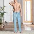 thumbnail image 2 of Logiee Snowflake Snowing Print Pajama Pants for Men,Men’s Pajama Bottoms,Mens PJ Pants with Pockets & Button Fly-X-Large, 2 of 6