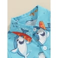 thumbnail image 5 of Jxzom Toddler Baby Boy Shorts Outfit Set Shark Print Short Sleeve Button Down Hawaiian Shirt 6M 12M 18M 2T 3T 4T Summer Beach Clothes Set, 5 of 8
