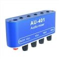 thumbnail image 1 of 2X DC5V-12V AU-401 Stereo Audio Mixer 4 Input 1 Output Individually Controls Board Sound Mixing DIY Headphones Amplifier, 1 of 4