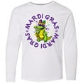 thumbnail image 3 of Inktastic Mardi Gras 2021 Party Alligator Long Sleeve Youth T-Shirt, 3 of 5