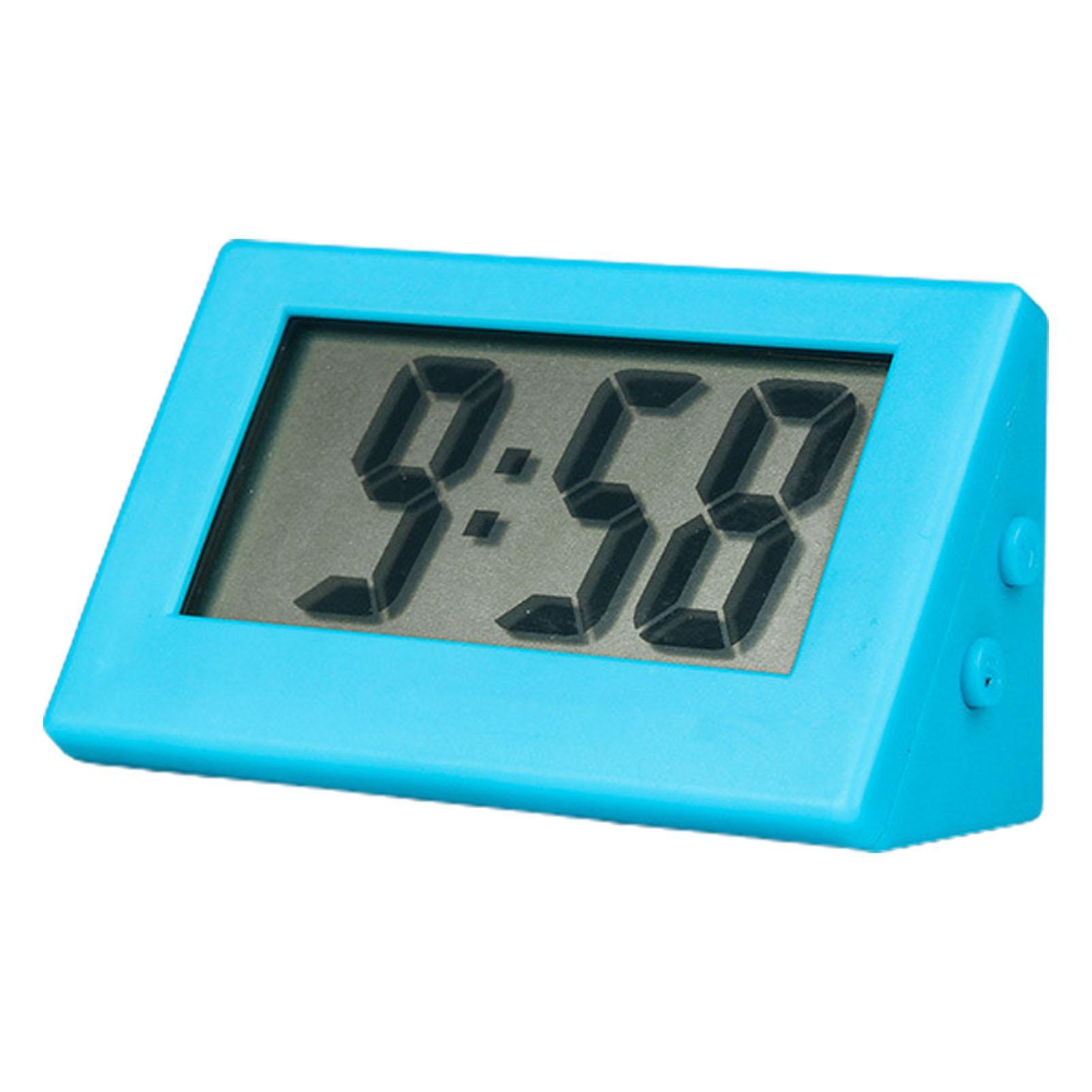 Small Digital ClockNo Tick Electric Alarm Desk ClockLCD Small Battery