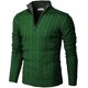 thumbnail image 1 of Suéter tipo polo de manga larga con cremallera de punto y corte ajustado informal para primavera, otoño e invierno para hombre, 1 of 6