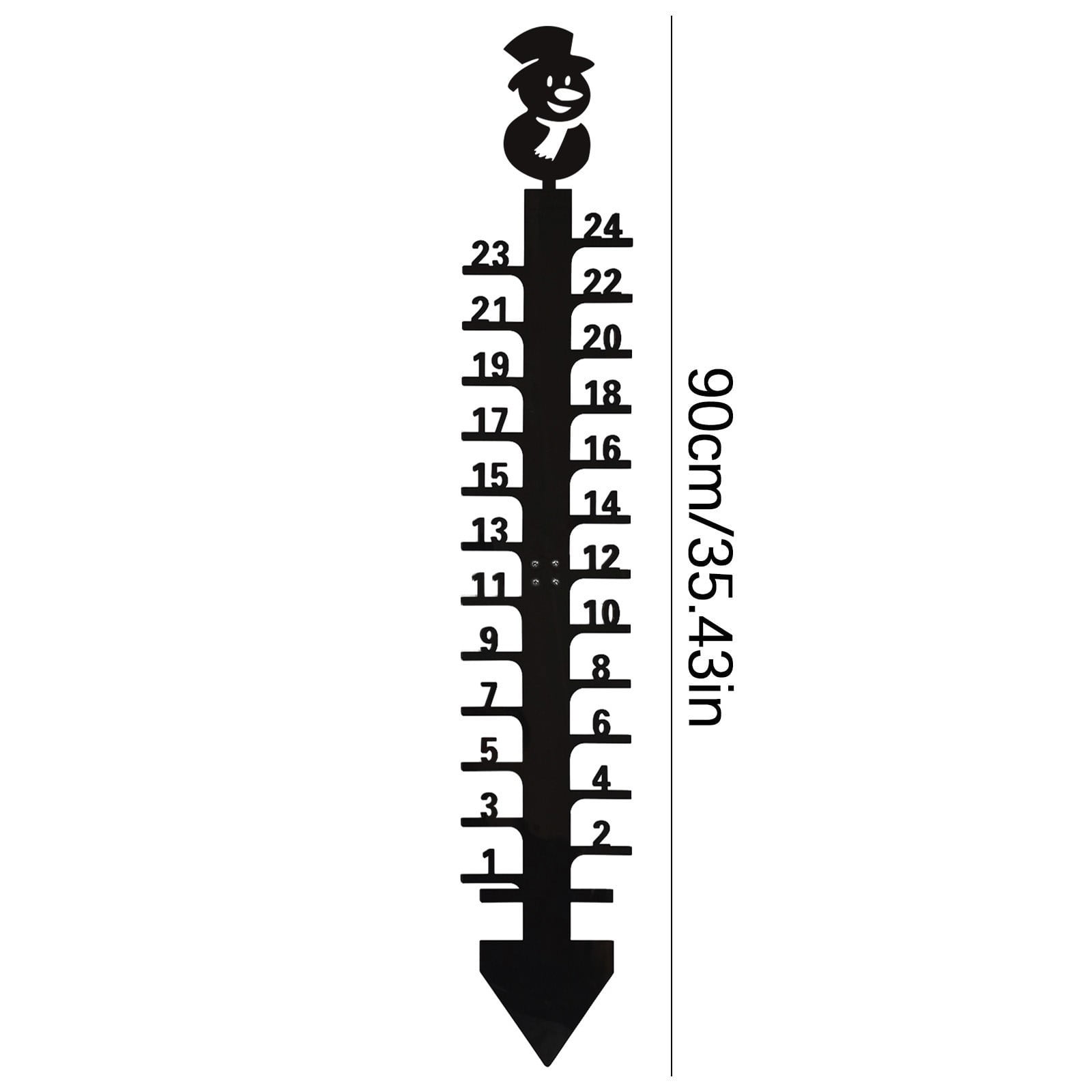 Snow Gauge 24 in Metal Snow Thickness Measuring Tool with Rain Measurement Scale and Self-Leveling Feet