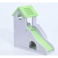 thumbnail image 2 of Casa de hámster Escondite Escondite Deportes Ratón Juguete Hámster enano Reino de animales pequeños Durable Inodoro No tóxico Casa de madera de lujo de 2 pisos (verde) 1 pieza, 2 of 5