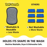Tuff-Scrub Original Microfiber Scrub-N-Wipe Cleaning Pads, 2 Pack Large Size