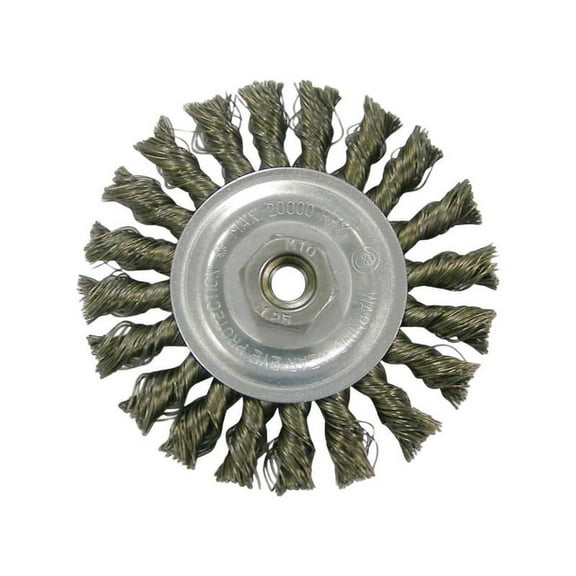 Weiler Vortec Pro 4 in. Twisted Wire Wheel Brush Carbon Steel 20000 rpm 1 pc.