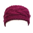 thumbnail image 4 of Wrapables® Thick Cable Knit Headband for Teens and Girls, Magenta, 4 of 4