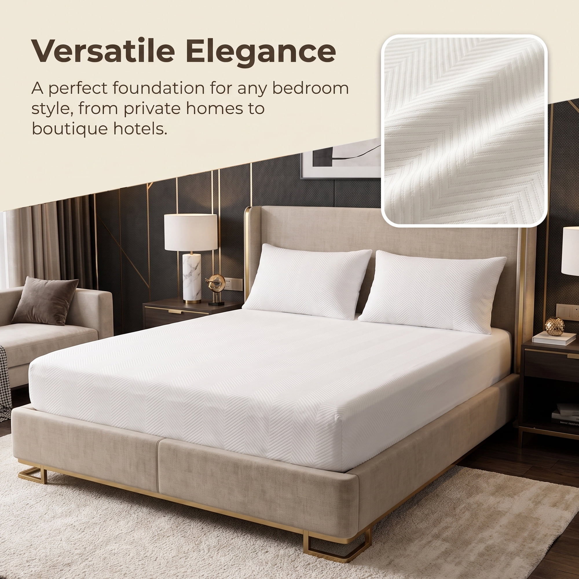 Unique Bargains Fitted Sheet Polyester Ripple Bed Sheets for Sleep White 39"x74.8"