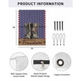 thumbnail image 2 of 4th of July RV Awning Sun Shade Screen 9'X7' American Flag Boots Freedom Mesh Sunscreen Patriotic Stars Stripes Awning Shade Screen with Zipper UV Blocker Completed Kits for RV Motorhome Camper, 2 of 7