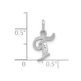 thumbnail image 2 of 10k White Gold Sparkle-Cut Letter Name Personalized Monogram Initial T Charm 17x10mm Wide Pendant Necklace for Women, 2 of 2