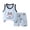 Q1 Light Blue, variant on Toddler Baby Boy Clothes Summer Outfits Construction Outfit Excavator Bear Print Sleeveless Top Striped Shorts Casual Playwear Size 4-5 Years