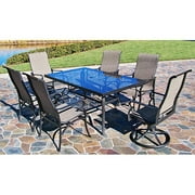 Tuscany 7-Piece Glass Top Dining Set