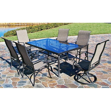 Tuscany 7-Piece Glass Top Dining Set