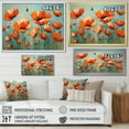 thumbnail image 4 of Designart "Joyful Whispers Among Jade Poppies" Poppies Floater Framed Canvas Wall Art, 4 of 5
