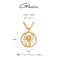 thumbnail image 2 of GDCOIN Scorpion Necklace 14K Gold Plated Simplicity Animal Department Jewelry for Women and Men, 2 of 9