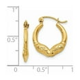 thumbnail image 2 of 14k Yellow Gold Hoop Earrings - 1.0 Grams - Measures 10x3mm Wide, 2 of 2