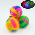 thumbnail image 2 of 4 Pcs Light Up Dog Balls, Glow in The Dark Dog Balls Interactive Dog Toys Fun Flashing Elastic Ball Spiky Dog Ball Bounce-Activated Puppy Toys Toss Fetch Balls for Puppy (Spiky Dog Ball), 2 of 9
