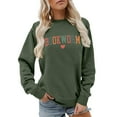 thumbnail image 3 of Letter Print Women's Sweatshirt Bookworm Long Sleeve Crewneck Loose Fit Spring Trendy Pullover Sweater, 3 of 5