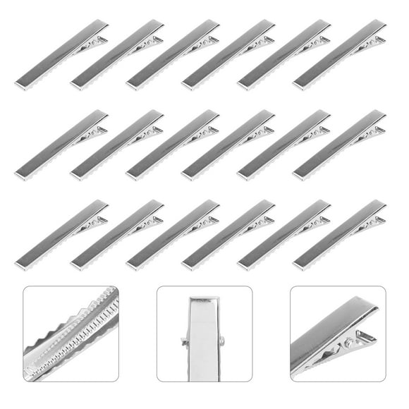 Milisten 100Pcs Creative Hair Clips Black Metal for Hair Accessories and DIY