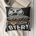 thumbnail image 3 of YINGXI Eat Sleep Game Repeat - Decorative Cozy Soft Throw Pillowcase Square Couch Cushion Cover for Home Decor Sofa Living Room Bed Car 20x20in, 3 of 5
