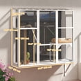 thumbnail image 3 of PawHut Catio Outdoor, Cat Window Box Enclosure for 2-3 Large Cats, White, 3 of 10