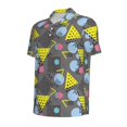 thumbnail image 3 of Daiia Geometric Pattern Men’s Polo Shirts,Solid Deck Shirt,Classic Fit, Breathable Cotton Polo for Casual and Sport Wear-4X-Large, 3 of 9