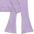 thumbnail image 4 of Millie Loves Lily Girls' Orchid Ribbed Top & Flared Legging Set, Toddler Girls, Size 2T (2-PCS), 4 of 5
