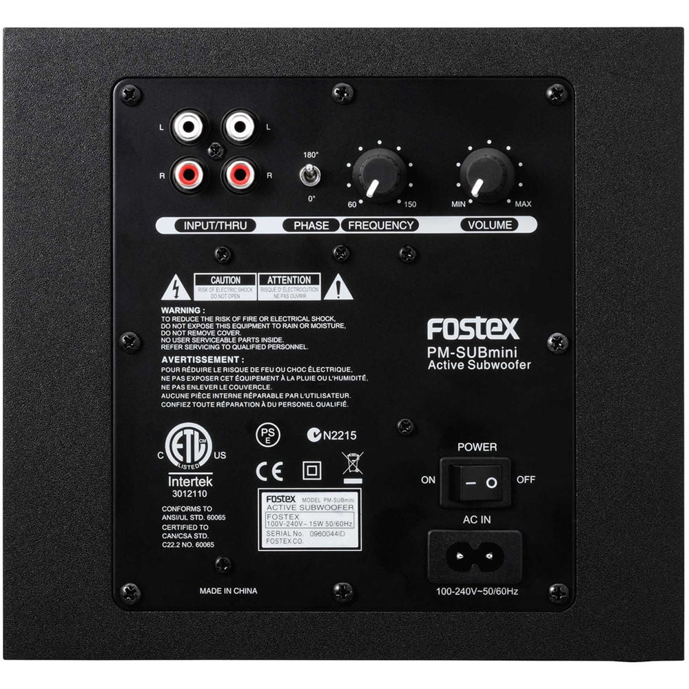 Fostex PM-SUBMINI-2 50-Watt 5-Inch Powered Subwoofer with Auto