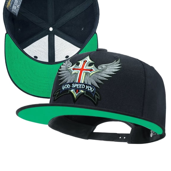 Tilgomedal God Speed Black Snapback Hats for Men Women Adjustable Dad Wool Baseball Caps