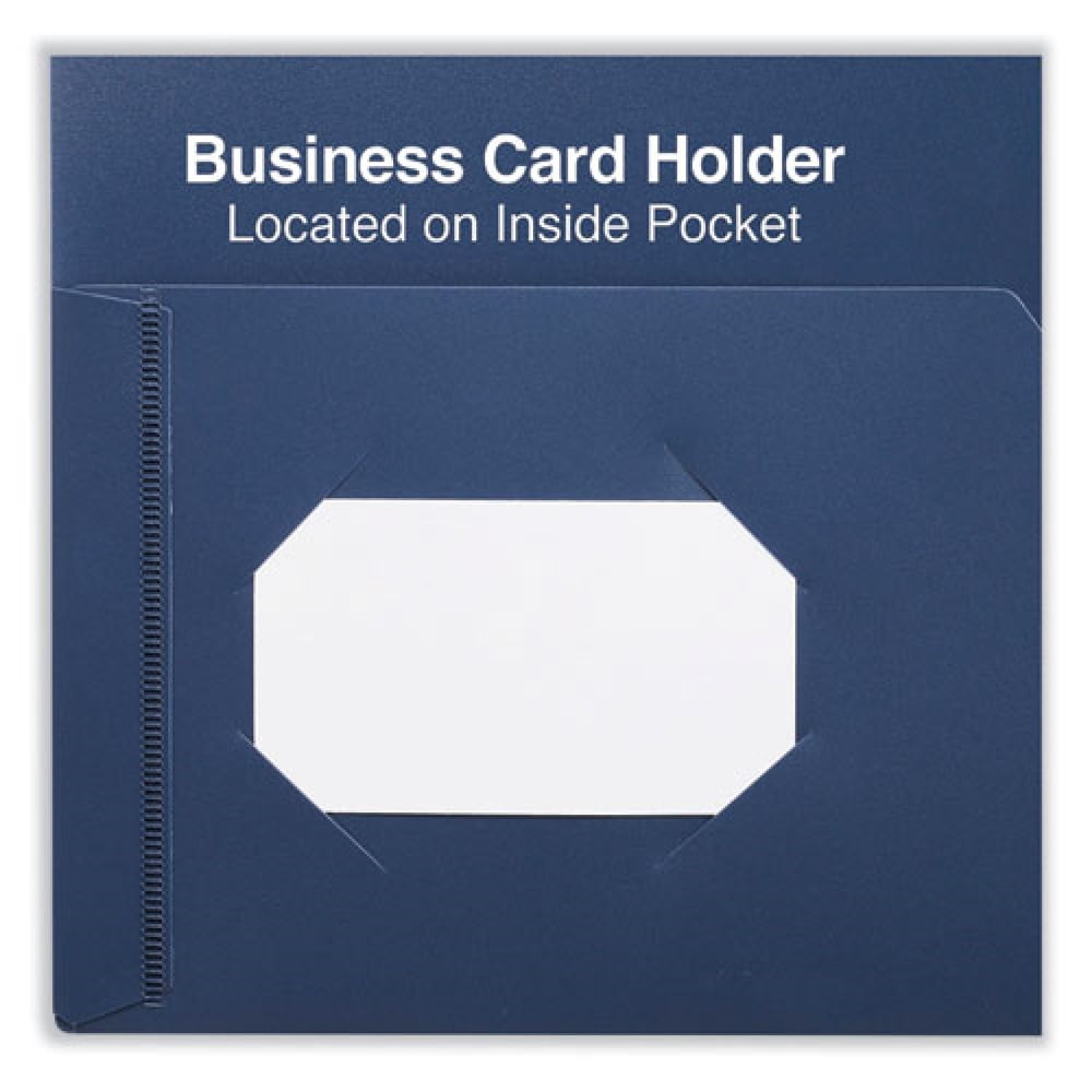 2-Pocket 11 in. x 8-1/2 in. Plastic Folders - Navy Blue (10-Piece/Pack)