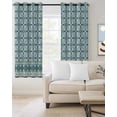 thumbnail image 2 of Blue Flowers Blackout Curtains for Bedroom Living Room Darkening Curtains 54 Inch Long Farmhouse Country Abstract Floral Patterned Short Curtain for Small Window Treatment Grommet Drapes 42"x54"x2, 2 of 9