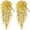 Yellow, variant on 2 Pcs Autumn Artificial Hanging Flowers,29 In Summer Fall Flowers Decoration for Home,Yellow Autumn Hanging for Home,Outside,Porch Decoration