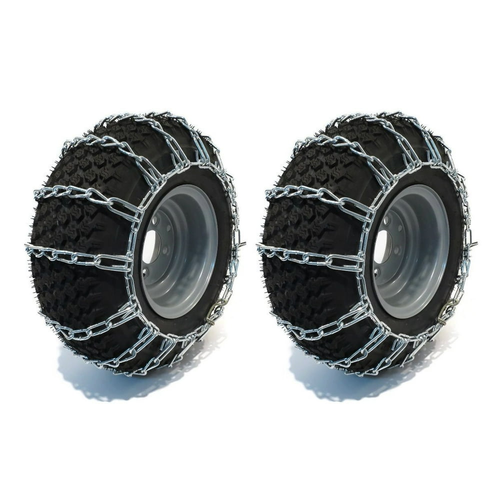 New PAIR 2 Link TIRE CHAINS 20x10x8 fit Polaris UTV ATV 4Wheeler Quad