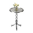 thumbnail image 1 of Mesa decorativa Offex Transitional redonda plateada de 65 cm de altura, 1 of 1
