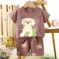 thumbnail image 5 of Hiijoy Infant Boys Summer Outfits Cartoon Print Short Sleeved T Shirt Shorts Set, Sizes 18-24M, 5 of 6