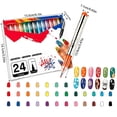 thumbnail image 3 of NEW 6/12/24 Colors Nail Arts Markers Pens Set, Nail Art Markers, Nail Art Pens, Complete set for creative nail art production 24 Colors, 3 of 7
