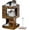 Brown, variant on Schnappi 23.6'' Small Modern Indoor Wooden Cat Tree for Cats with Free Cat Toys, Scratching Mat and Removable Soft Pad,Beige