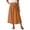 A1-Orange309, variant on XIAOCHA Summer Midi Skirt for Women Solid Elastic Waist Side Pocket Flowy Loose Casual Everyday Long Skirts