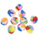 thumbnail image 2 of 10Pcs Small Assorted Color Kitty Yarn Puffs Cat Toys Cat Chase Balls 1.37" Diameter Random Color Rainbow Multicolor 3.5cm, 2 of 5