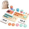 thumbnail image 1 of Juguetes de matemáticas Montessori, juguetes de conteo, coordinación mano-ojo, juguetes de educación temprana, material didáctico de aritmética para, 1 of 9