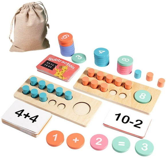 Bunblic Learning Education Math Toys Montessori Counting Toys Hand Eye Coordination Early Education Toy Brain Teaser Toy for Boy Girl