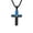 STN246BLB, variant on Men's Titanium Steel Two-tone Inlaid Cross Pendant