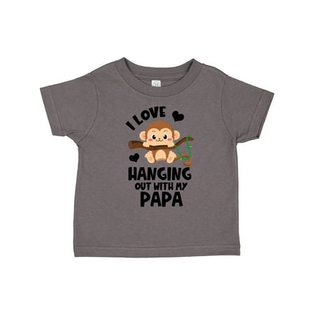 

Inktastic Monkey I Love Hanging out with My Papa Gift Toddler Boy or Toddler Girl T-Shirt