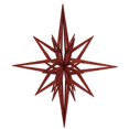 thumbnail image 1 of Vickerman Ornement de Noël Étoile Rouge Irisée 32 Pouces, 1 of 1