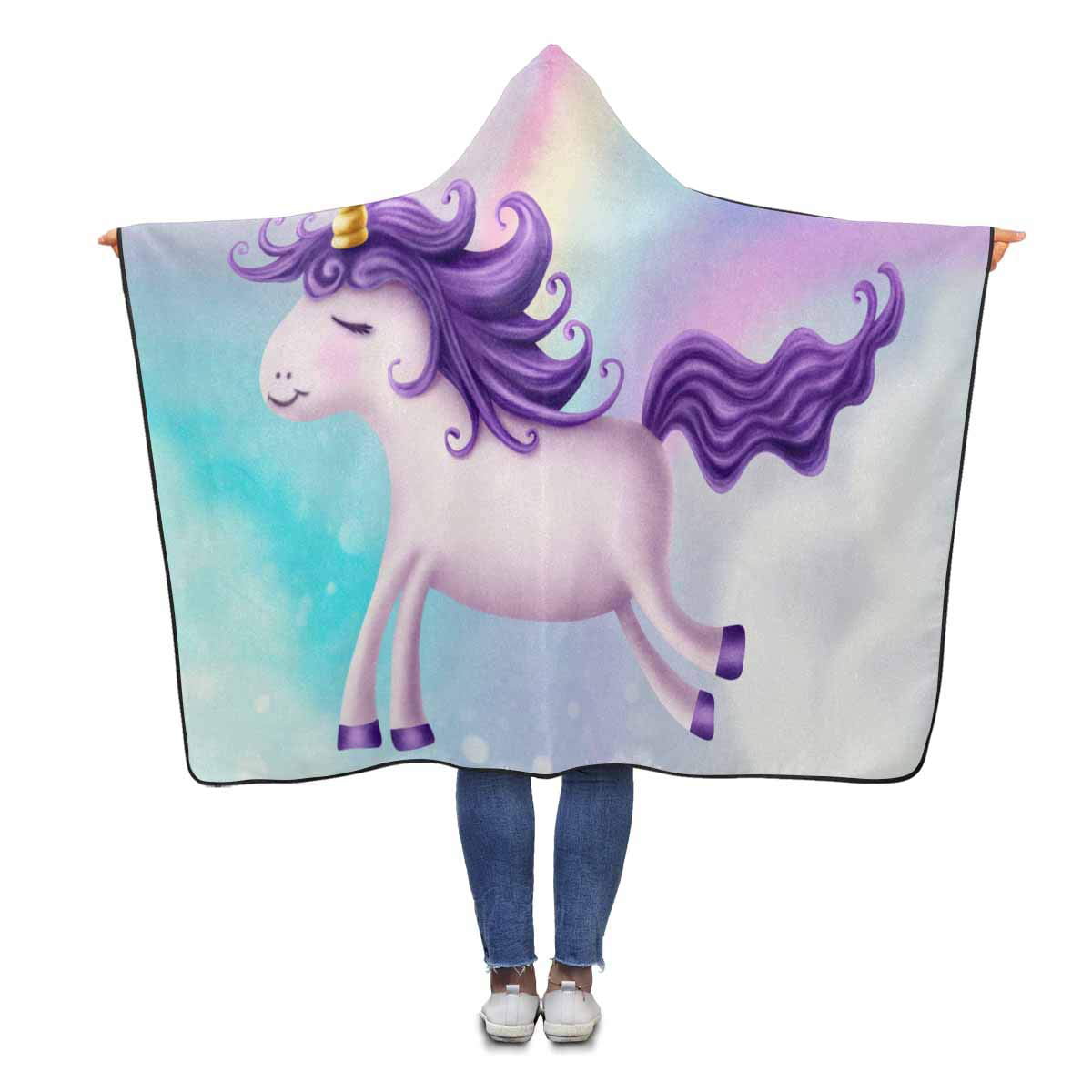 Unicorn Blanket for Kids - Girls Wearable Hooded Blanket Kids & Toddle –  Born To Unicorn